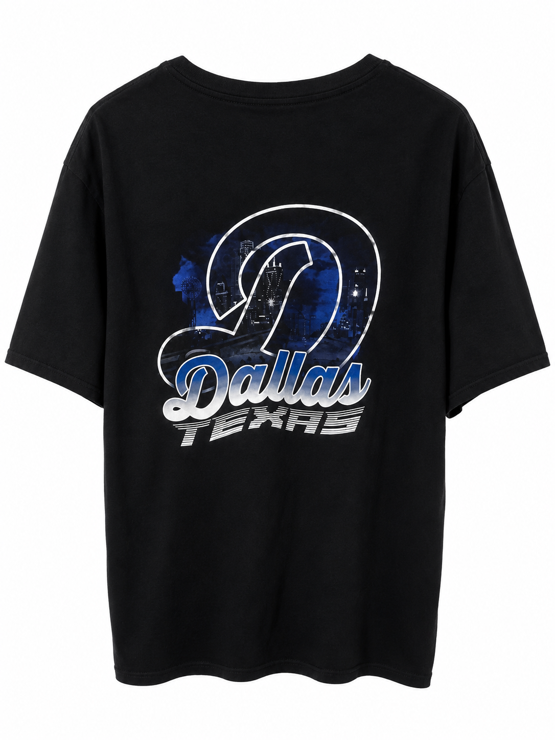 Dallas Texas logo black T-shirt