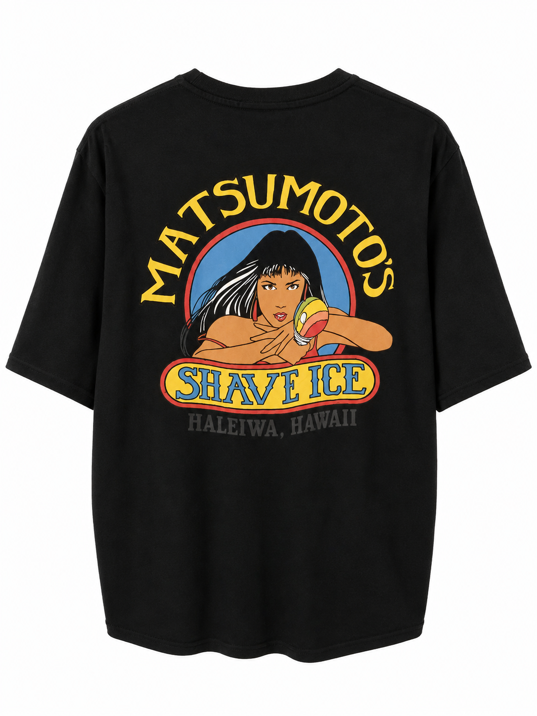 Matsumotos black t-shirt